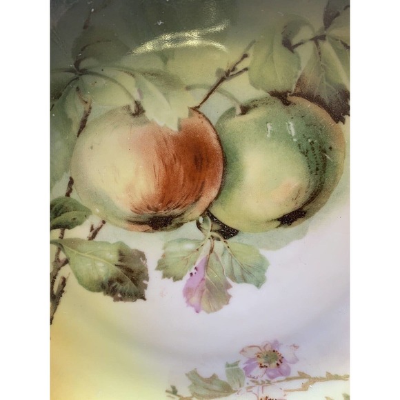 Beautiful Antique J & C Jaeger & Co. Bavaria Louise Fruit Plate A. Koch Signed - Picture 6 of 11